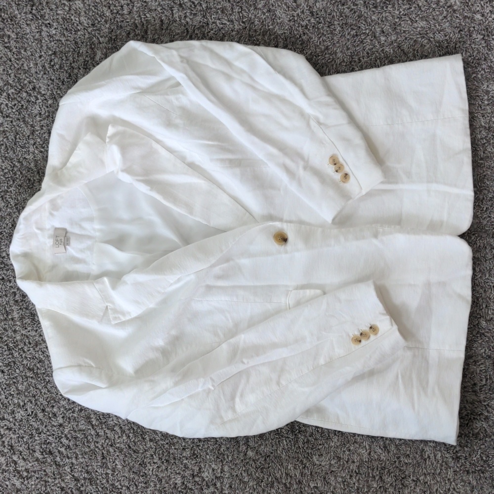 Plus Size White Blazer